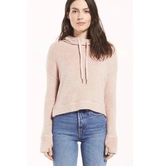 Z Supply Kacey Feather Hoodie in Mauve - Picture 3 of 9